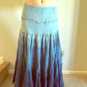 Long blue skirt
